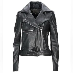 NWT Muubaa leather biker jacket size 4